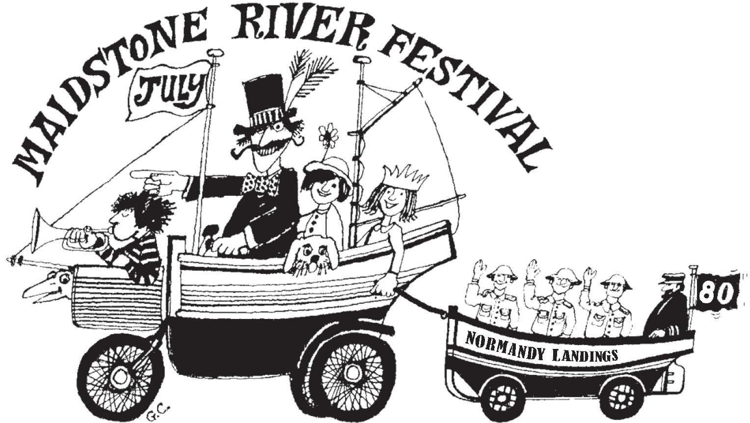 MAIDSTONE RIVER FESTIVAL LOGO - 80TH ANNIVERSARY OF D-DAY AND THE BATTLE OF NORMANDY